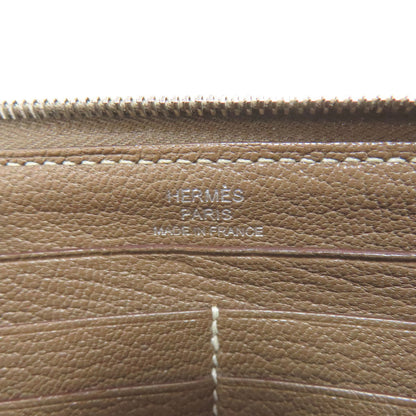 HERMES エルメス アザップ クラシック エトープ シルバー金具 長財布（小銭入れあり） カーフ レディース 中古