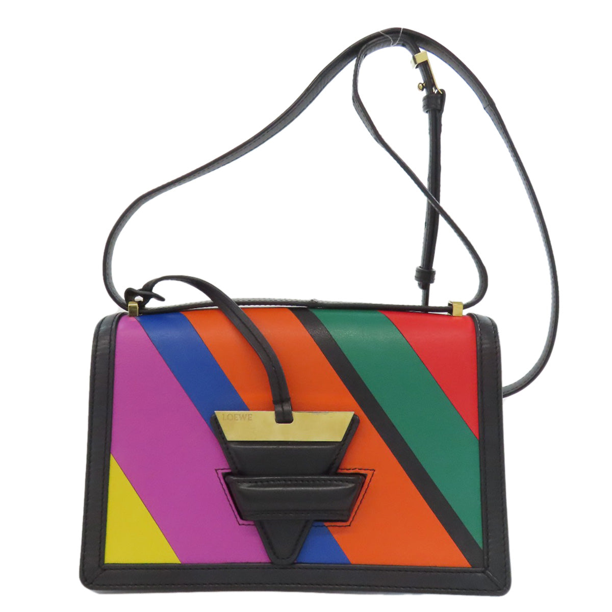 LOEWE ロエベ バルセロナ クリスマスコレクション ショルダーバッグ レザー レディース 中古