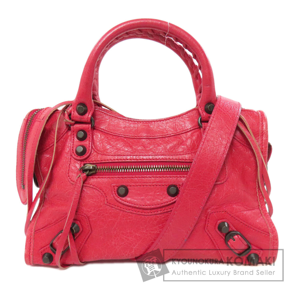 BALENCIAGA バレンシアガ 300295 クラシックミニシティ ハンドバッグ カーフ レディース 中古