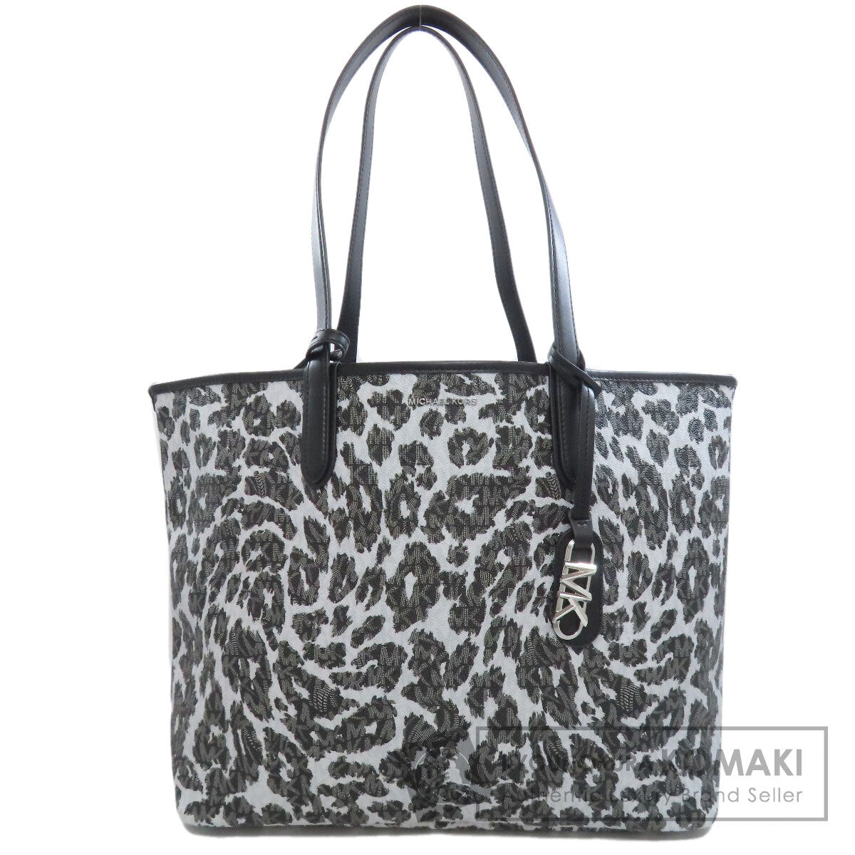 Michael Kors マイケルコース MKシグネチャー レオパード柄 トートバッグ レザー レディース 中古