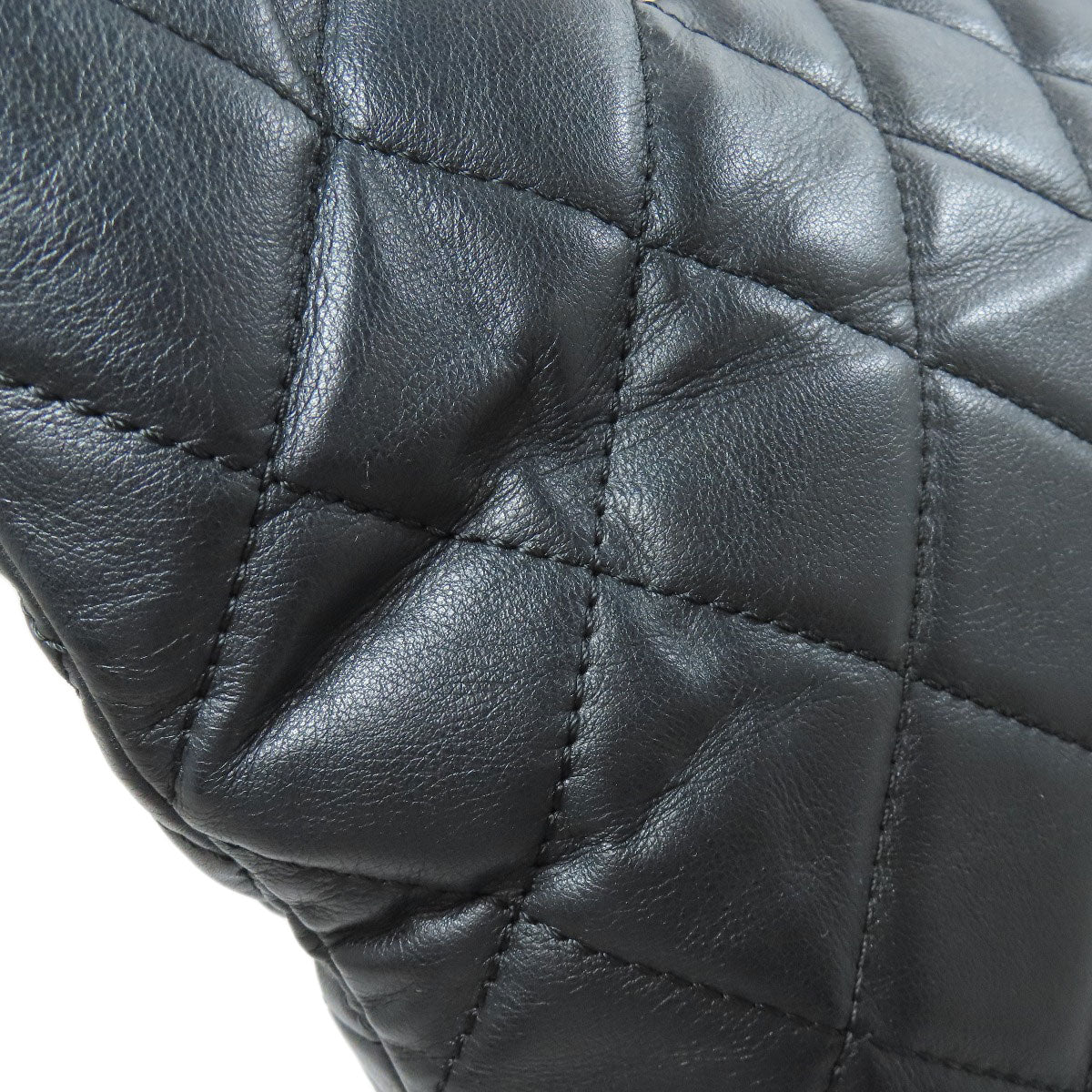 CHANEL シャネル マトラッセ ココマーク トートバッグ ラムスキン レディース 中古