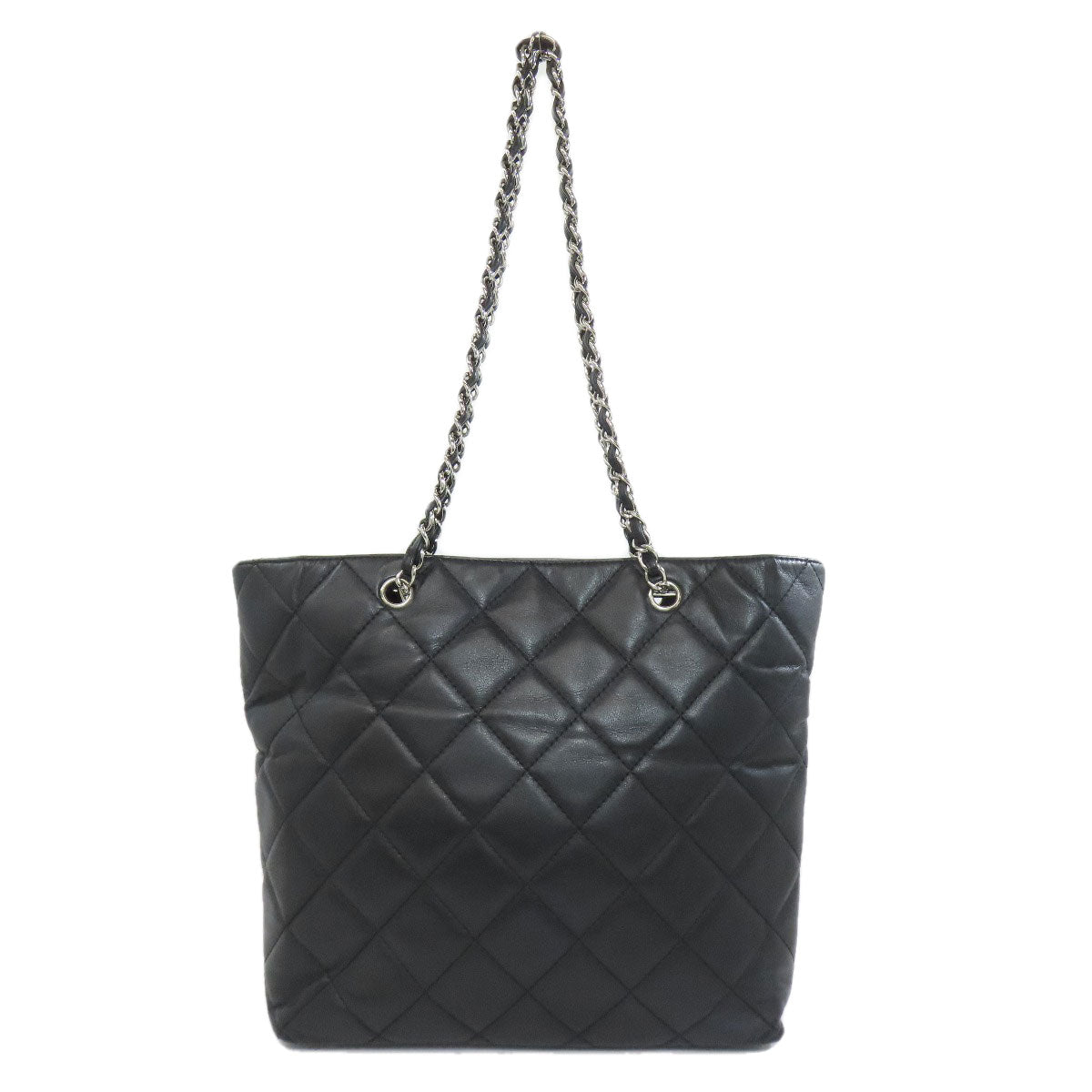 CHANEL シャネル マトラッセ ココマーク トートバッグ ラムスキン レディース 中古