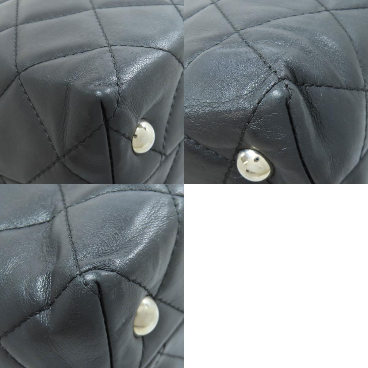 CHANEL シャネル マトラッセ ココマーク トートバッグ ラムスキン レディース 中古