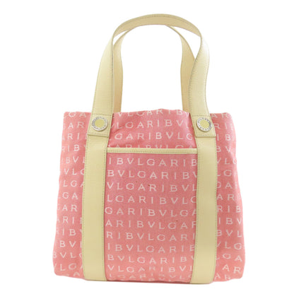 BVLGARI ブルガリ ロゴマニア トートバッグ キャンバス レディース 中古