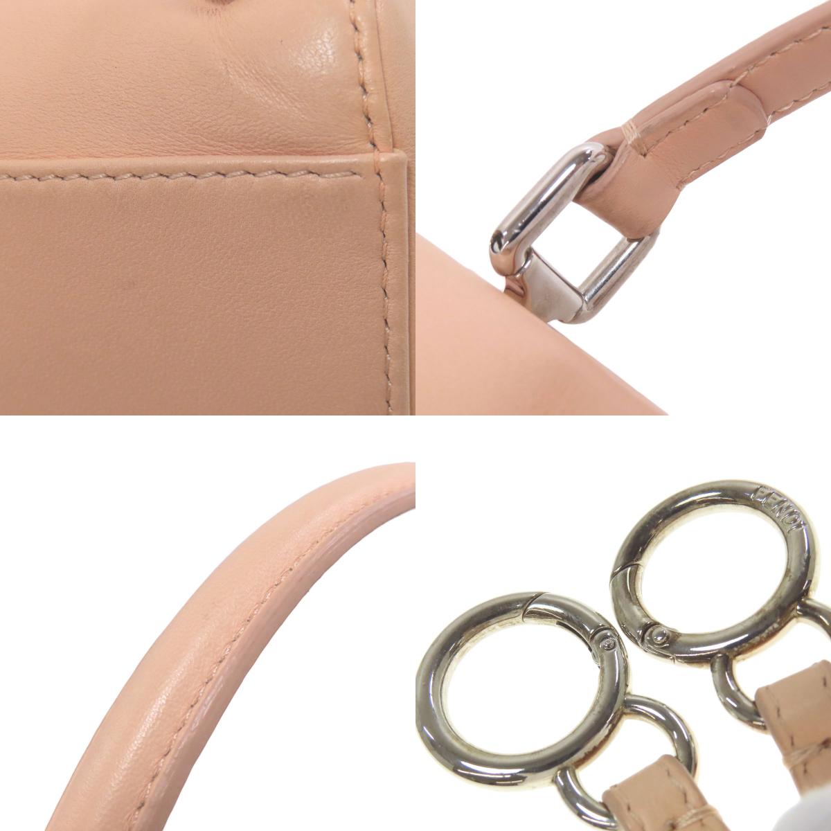 FENDI フェンディ ピーカブーミニ フラワー 2WAY ハンドバッグ カーフ レディース 中古