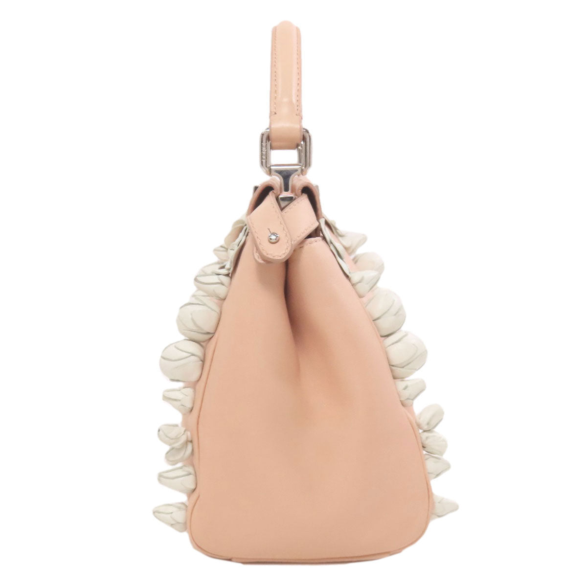 FENDI フェンディ ピーカブーミニ フラワー 2WAY ハンドバッグ カーフ レディース 中古