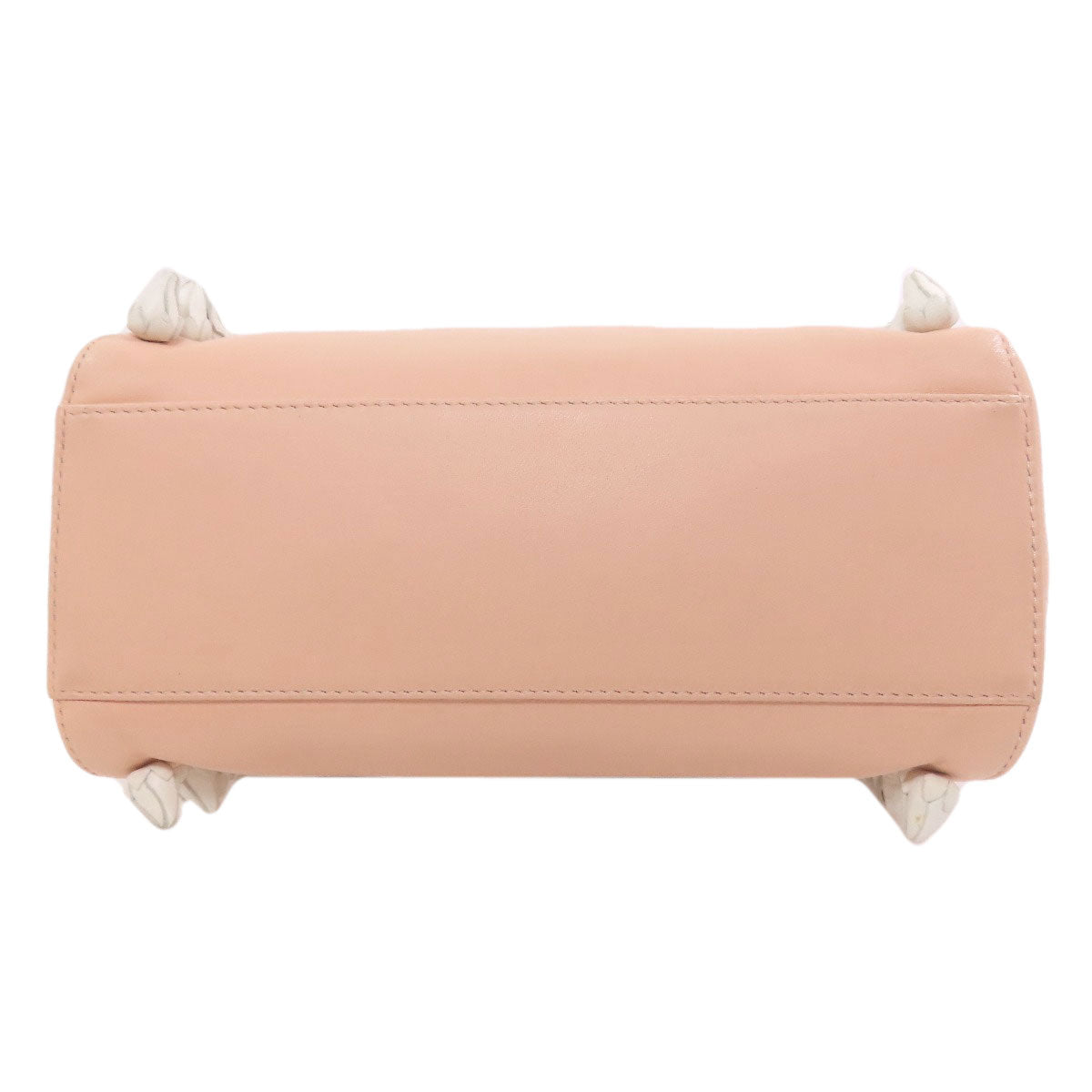 FENDI フェンディ ピーカブーミニ フラワー 2WAY ハンドバッグ カーフ レディース 中古