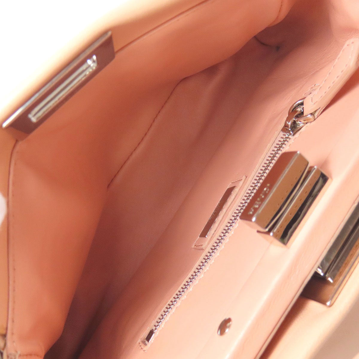 FENDI フェンディ ピーカブーミニ フラワー 2WAY ハンドバッグ カーフ レディース 中古