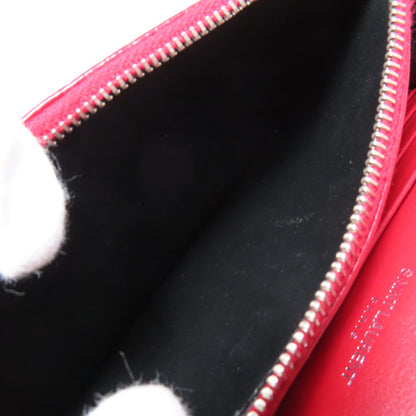 YVES SAINT LAURENT イヴ・サンローラン チェーンウォレット 型押し 長財布（小銭入れあり） レザー レディース 中古