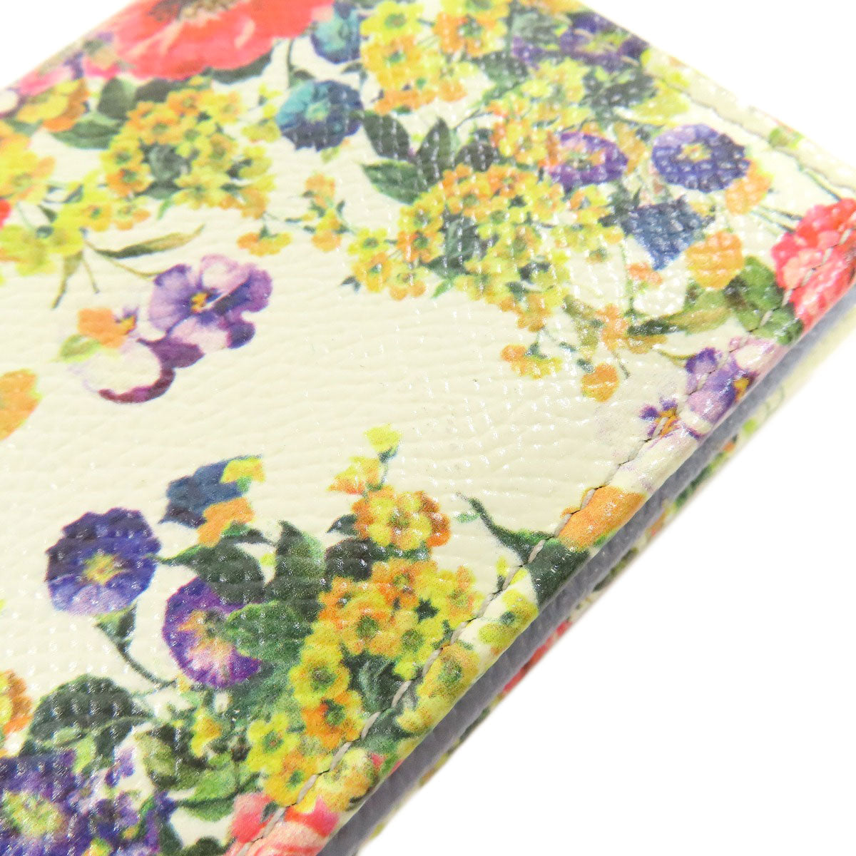 Dolce&Gabbana ドルチェアンドガッバーナ フラワー カードケース レザー レディース 中古