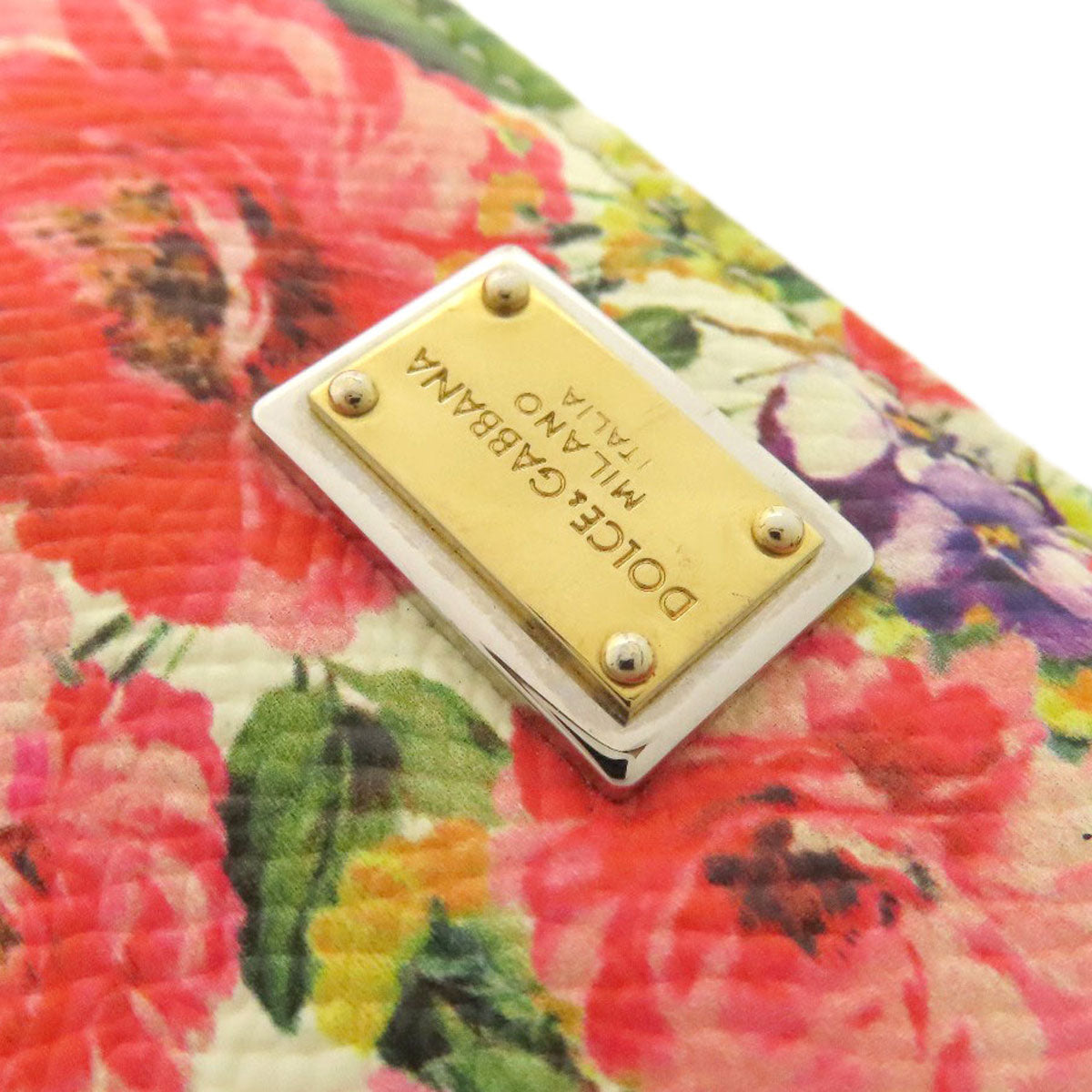 Dolce&Gabbana ドルチェアンドガッバーナ フラワー カードケース レザー レディース 中古