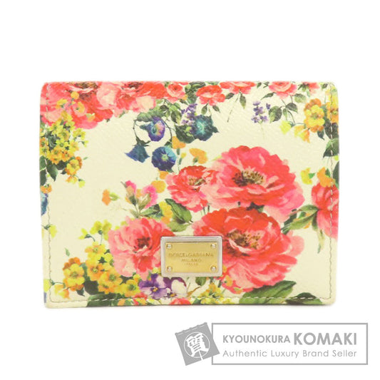 Dolce&Gabbana ドルチェアンドガッバーナ フラワー カードケース レザー レディース 中古