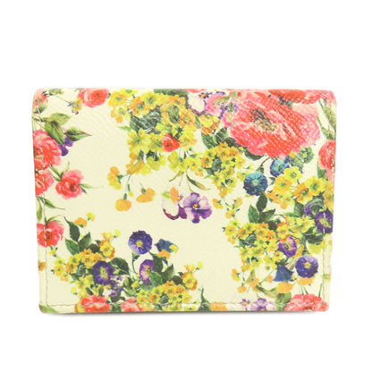 Dolce&Gabbana ドルチェアンドガッバーナ フラワー カードケース レザー レディース 中古