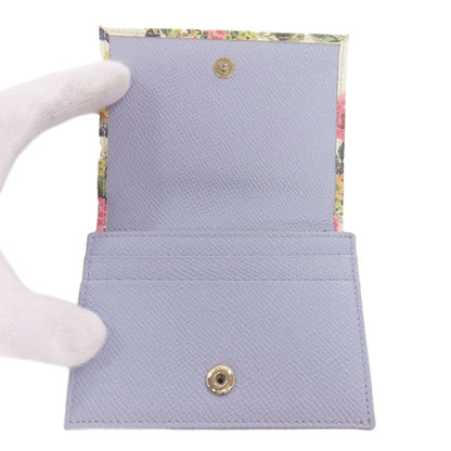 Dolce&Gabbana ドルチェアンドガッバーナ フラワー カードケース レザー レディース 中古