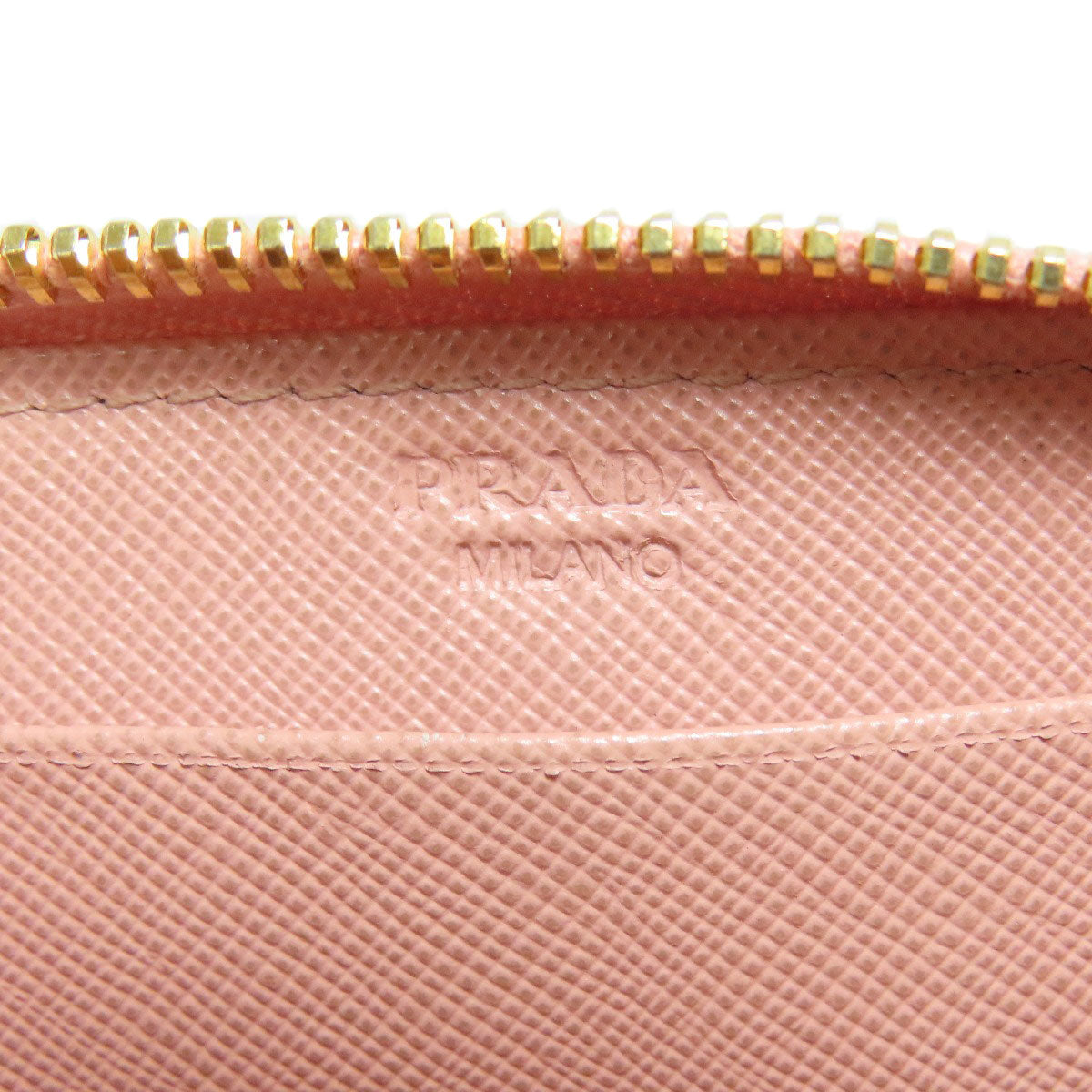 PRADA プラダ サフィアーノ ロゴ金具 コインケース レザー レディース 中古