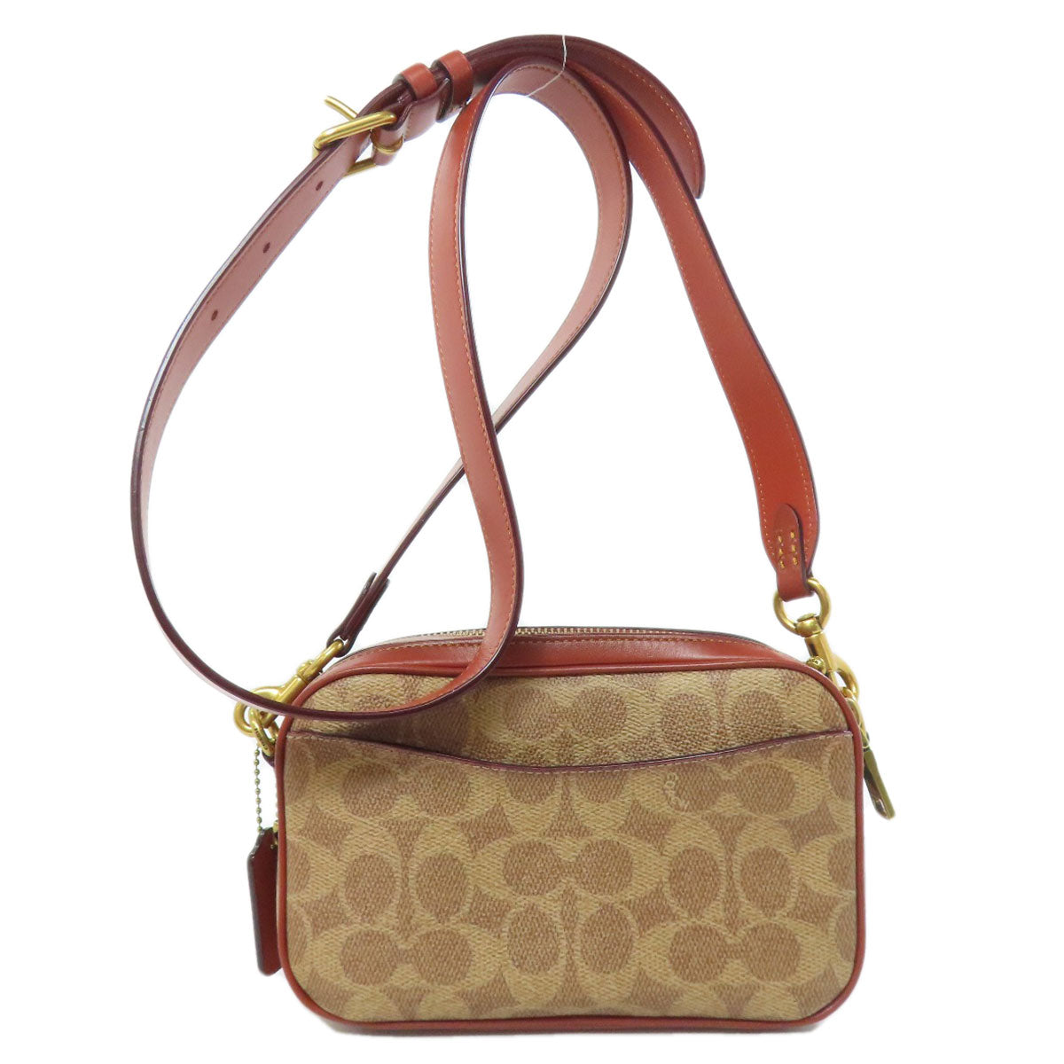 COACH コーチ C0694 シグネチャー ショルダーバッグ PVC レディース 中古