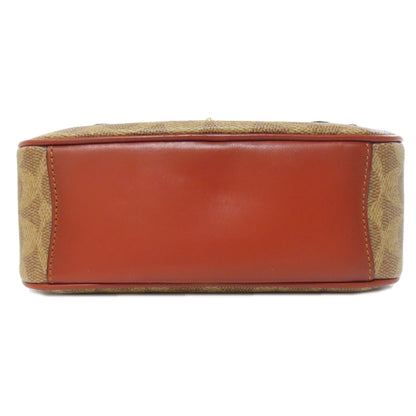 COACH コーチ C0694 シグネチャー ショルダーバッグ PVC レディース 中古