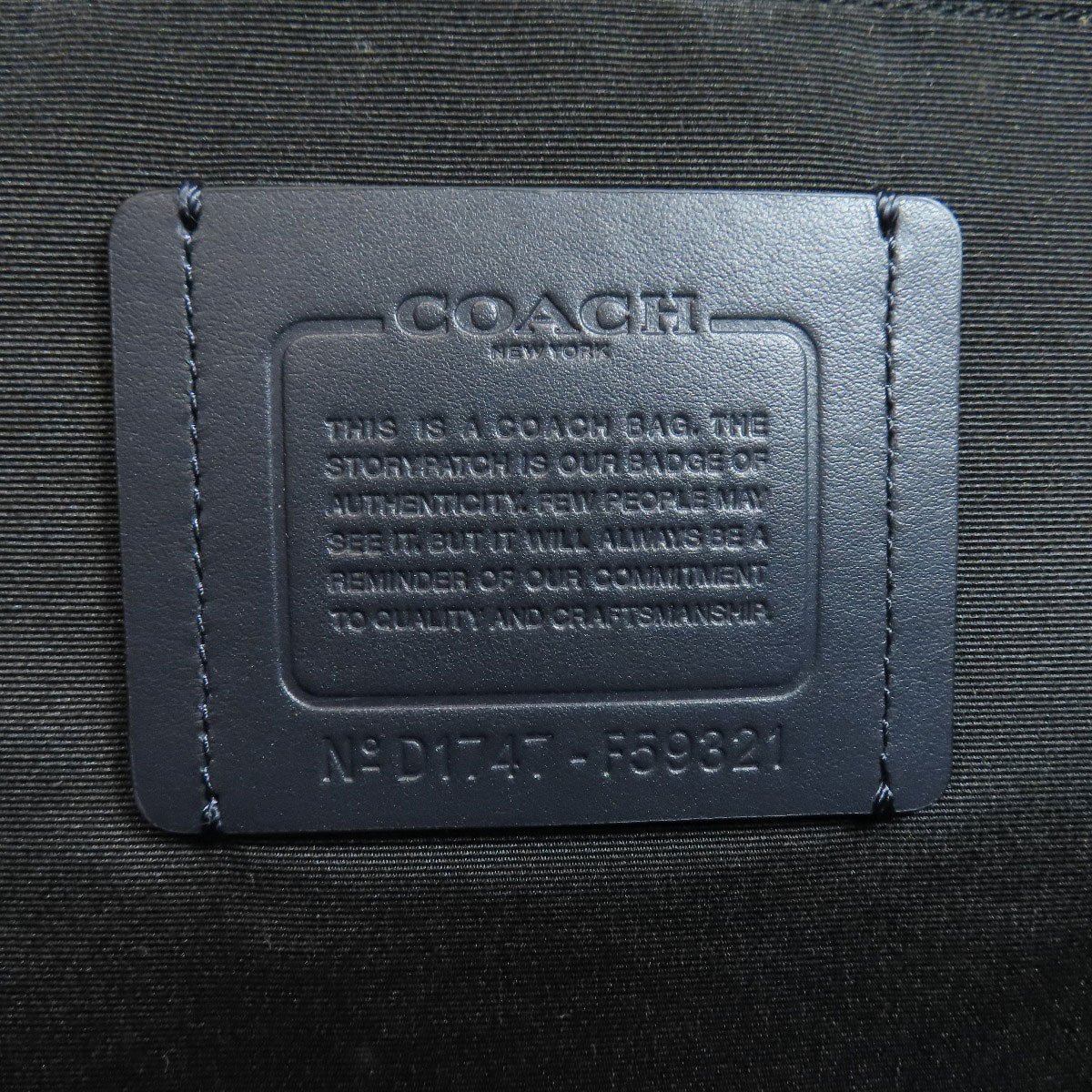 COACH コーチ F59321 ロゴ リュック・デイパック レザー メンズ 中古