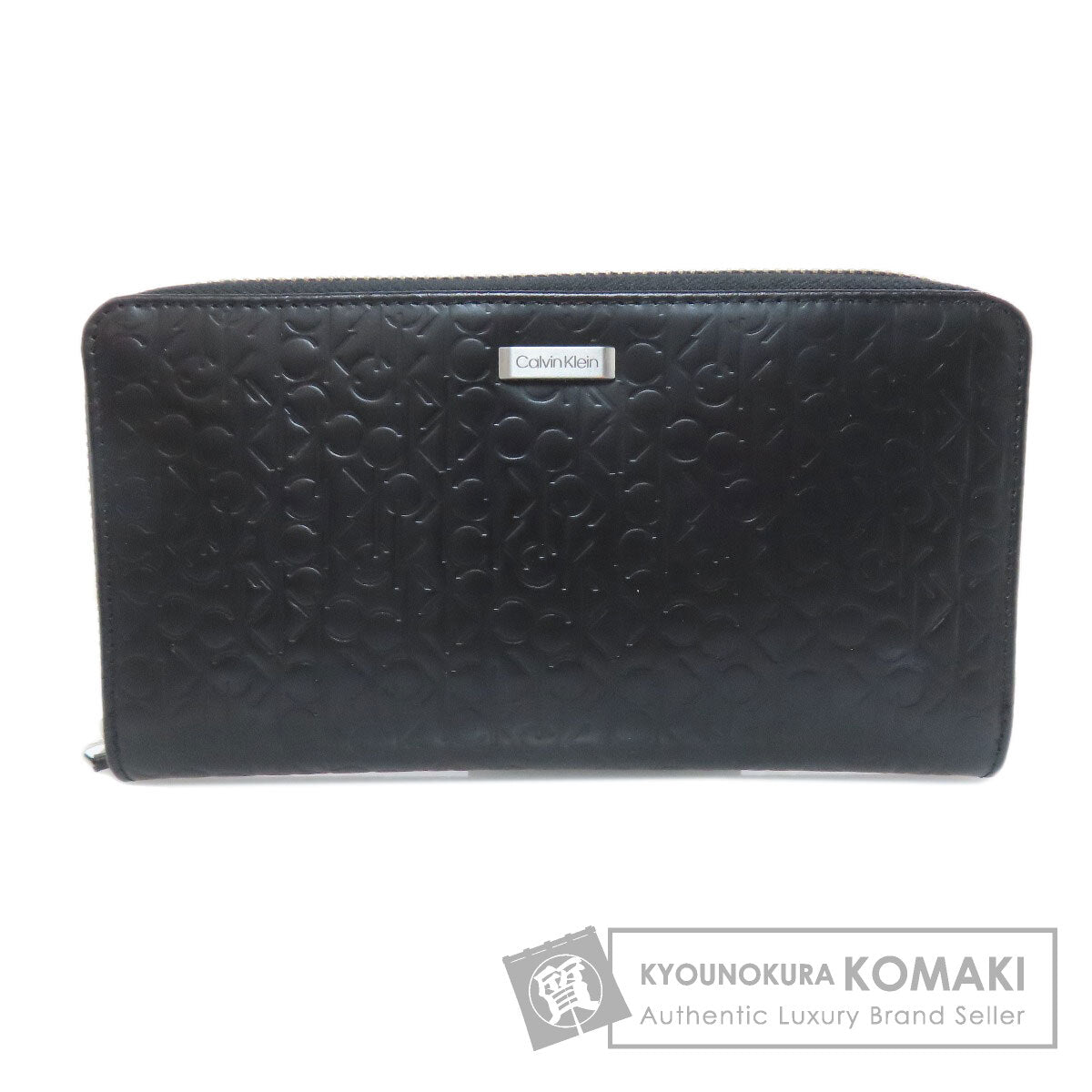 Calvin Klein カルバンクライン ロゴ 長財布（小銭入れあり） レザー レディース 中古