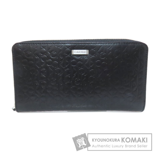 Calvin Klein カルバンクライン ロゴ 長財布（小銭入れあり） レザー レディース 中古