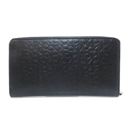Calvin Klein カルバンクライン ロゴ 長財布（小銭入れあり） レザー レディース 中古