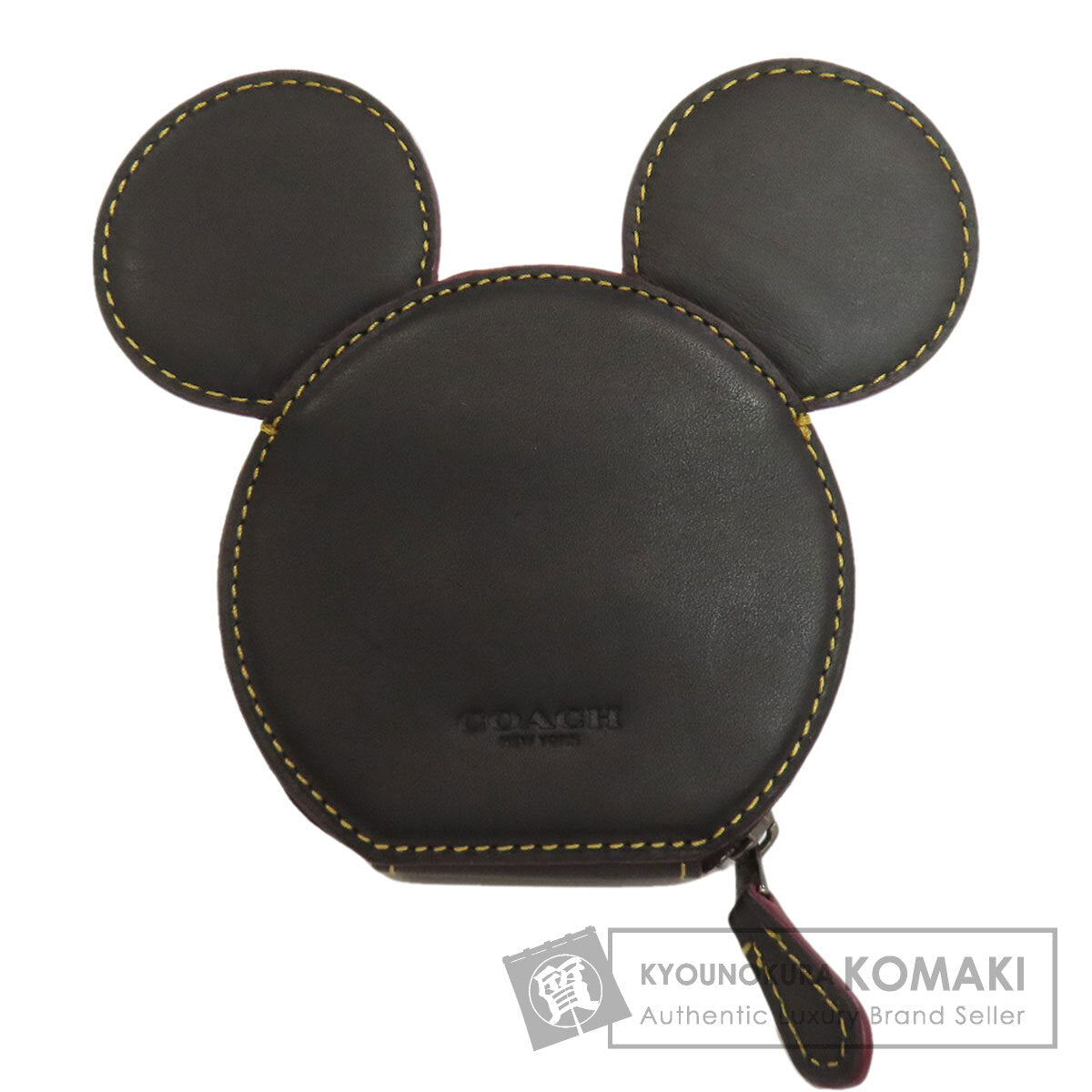 COACH コーチ F59071 ディズニーコラボ ミッキー コインケース レザー レディース 中古