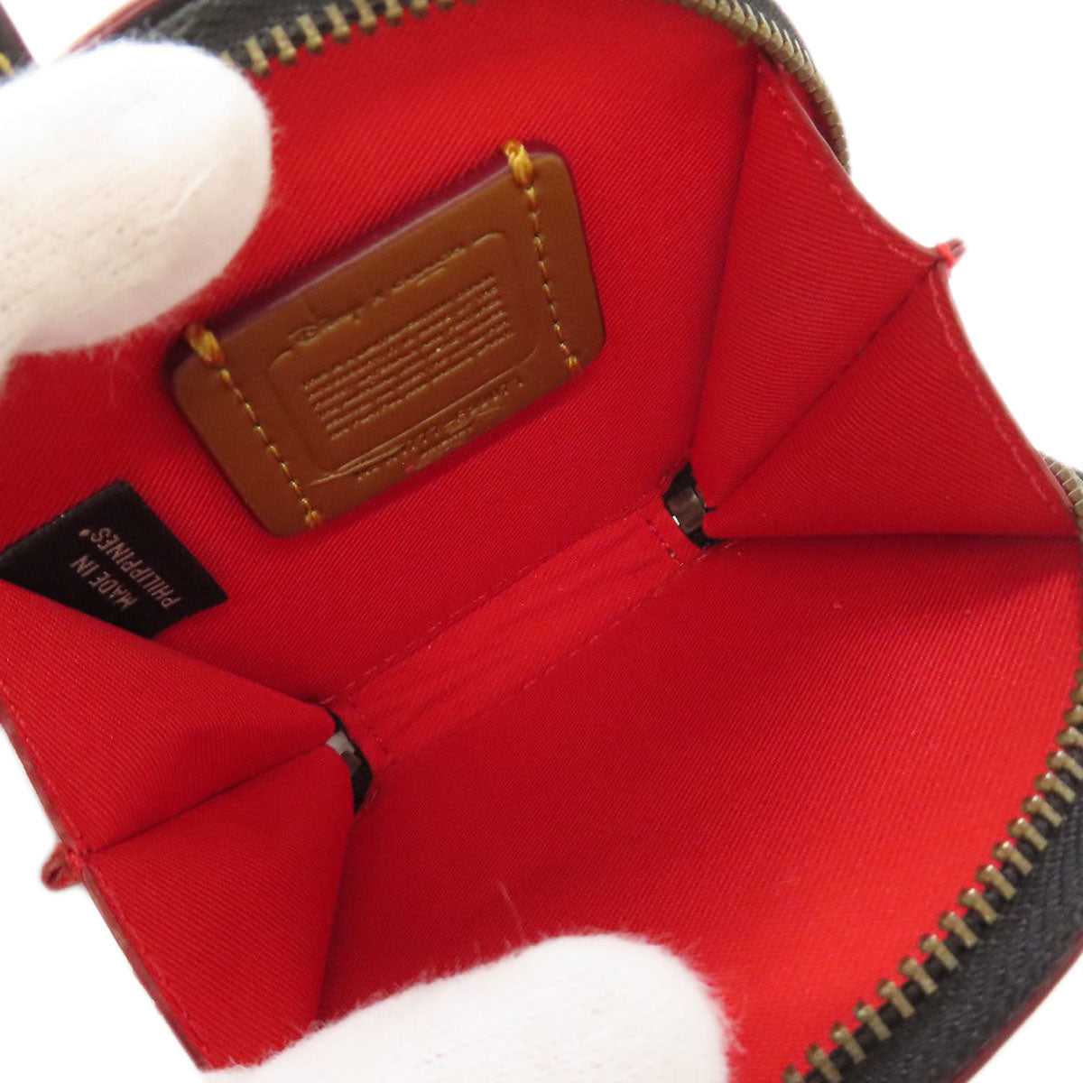 COACH コーチ F59071 ディズニーコラボ ミッキー コインケース レザー レディース 中古