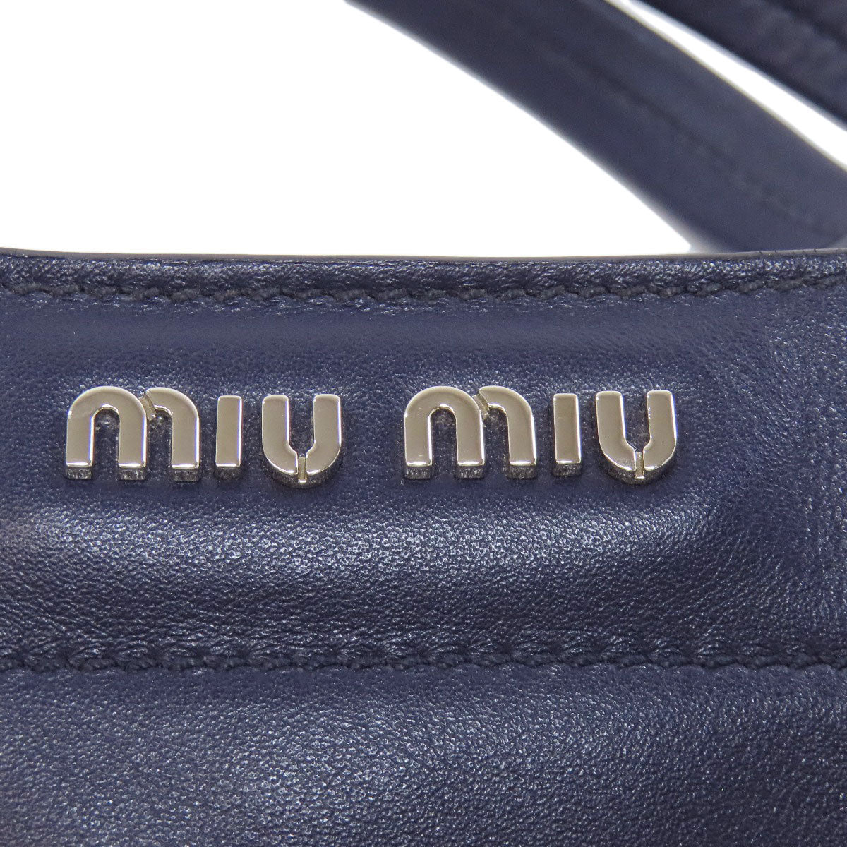 MIUMIU ミュウミュウ ロゴ トートバッグ レザー レディース 中古