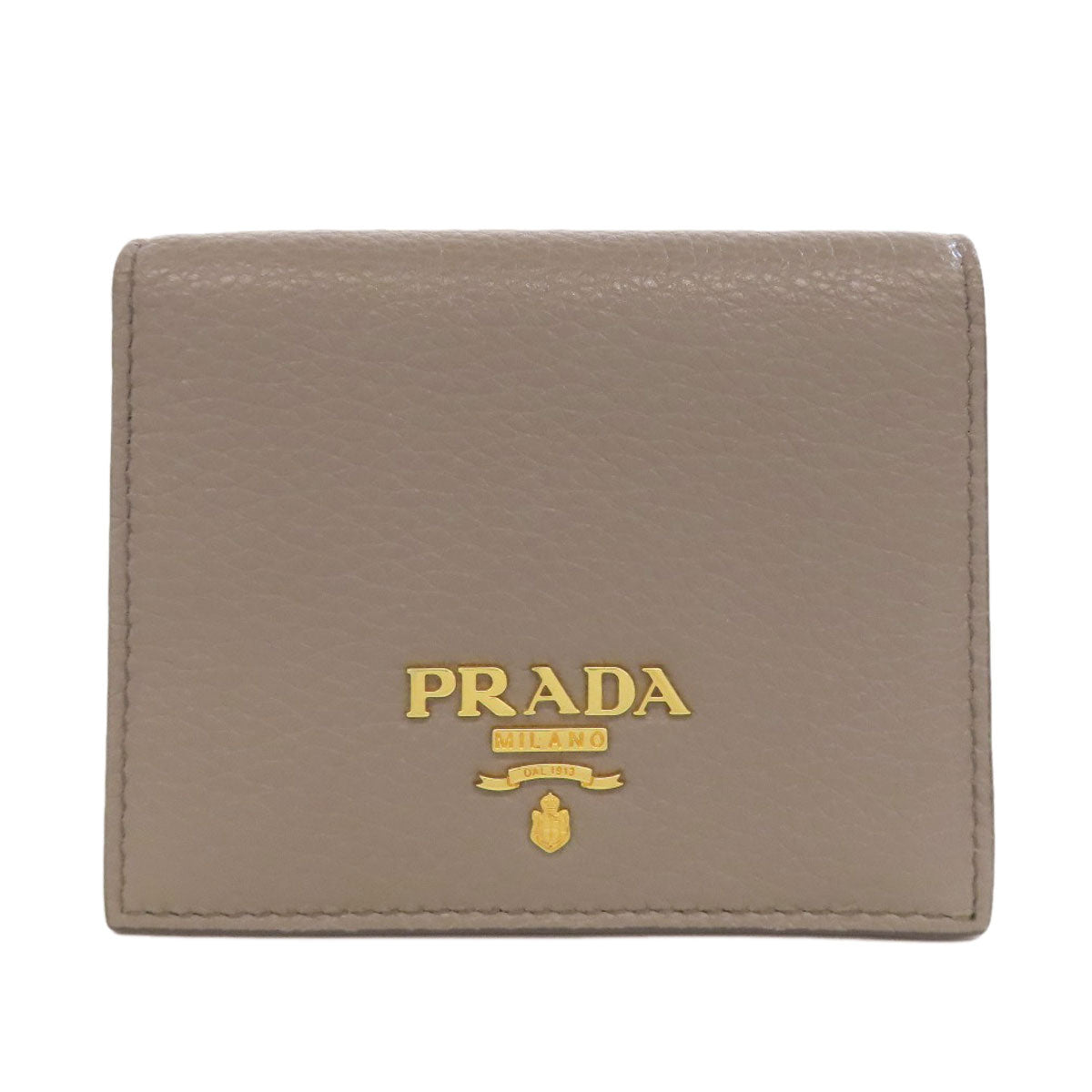 PRADA プラダ ロゴ 二つ折り財布（小銭入れあり） レザー レディース 中古