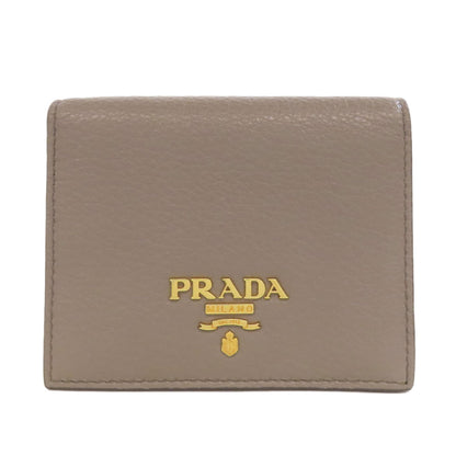 PRADA プラダ ロゴ 二つ折り財布（小銭入れあり） レザー レディース 中古