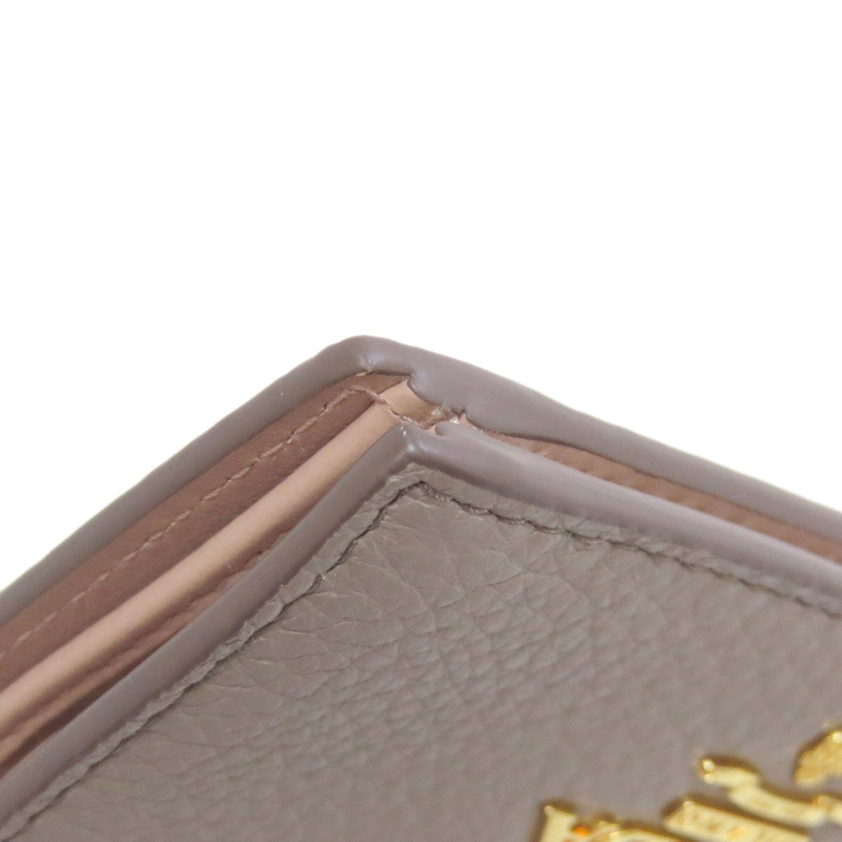 PRADA プラダ ロゴ 二つ折り財布（小銭入れあり） レザー レディース 中古