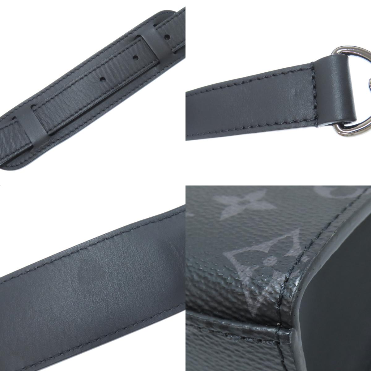 LOUIS VUITTON ルイヴィトン M46456 サックプラ・クロス ハンドバッグ モノグラムエクリプス メンズ 中古