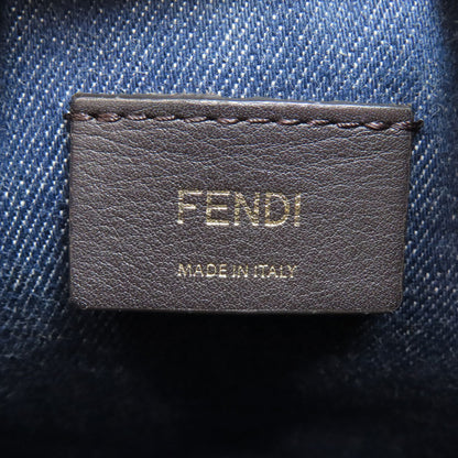 FENDI フェンディ モン トレゾール ミニ 巾着ショルダー ショルダーバッグ デニム レディース 中古