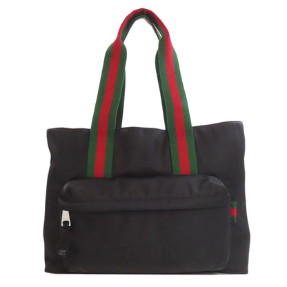 GUCCI グッチ 802172 ラージトート シェリーライン トートバッグ ナイロン レディース 中古
