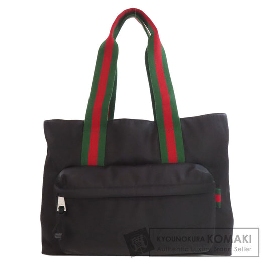 GUCCI グッチ 802172 ラージトート シェリーライン トートバッグ ナイロン レディース 中古