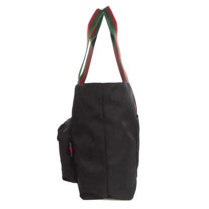 GUCCI グッチ 802172 ラージトート シェリーライン トートバッグ ナイロン レディース 中古