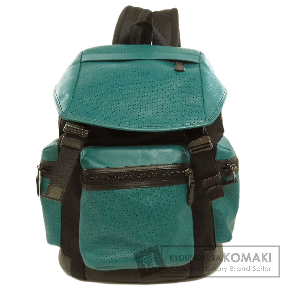 COACH コーチ F57477 パーフォレイテッド パンチング リュック・デイパック レザー レディース 中古