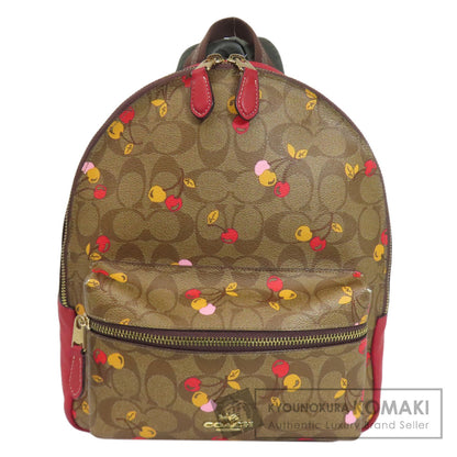 COACH コーチ F31372 チェリー シグネチャー リュック・デイパック PVC レディース 中古