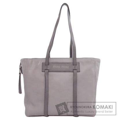 MIUMIU ミュウミュウ ロゴ トートバッグ レザー レディース 中古