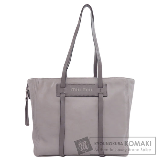 MIUMIU ミュウミュウ ロゴ トートバッグ レザー レディース 中古