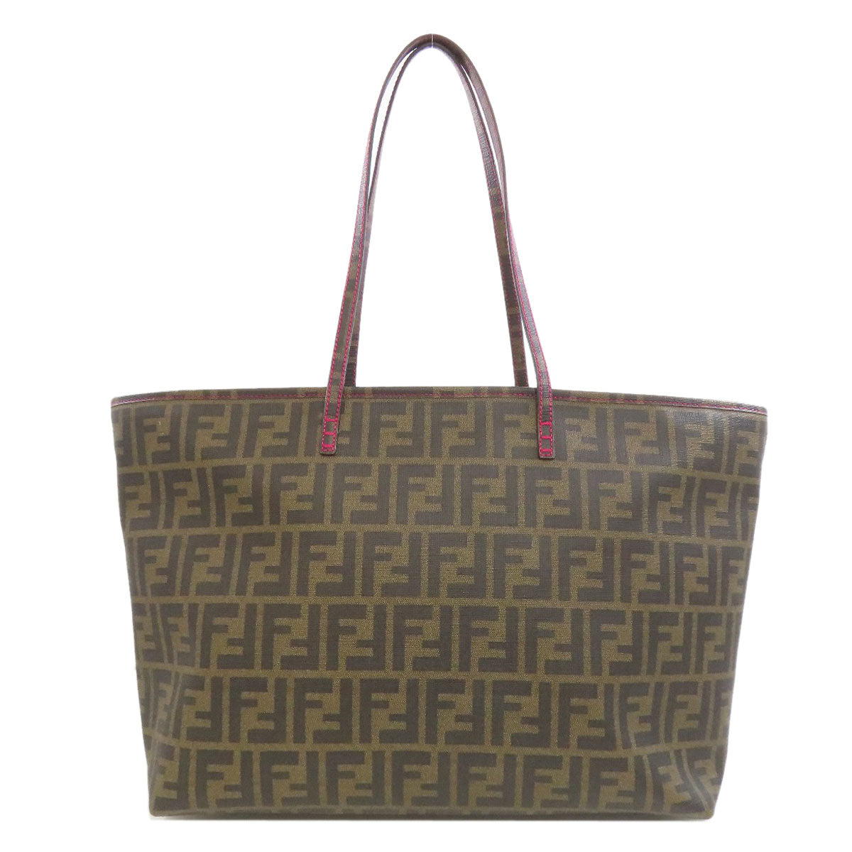 FENDI フェンディ ズッカ柄 トートバッグ レザー レディース 中古