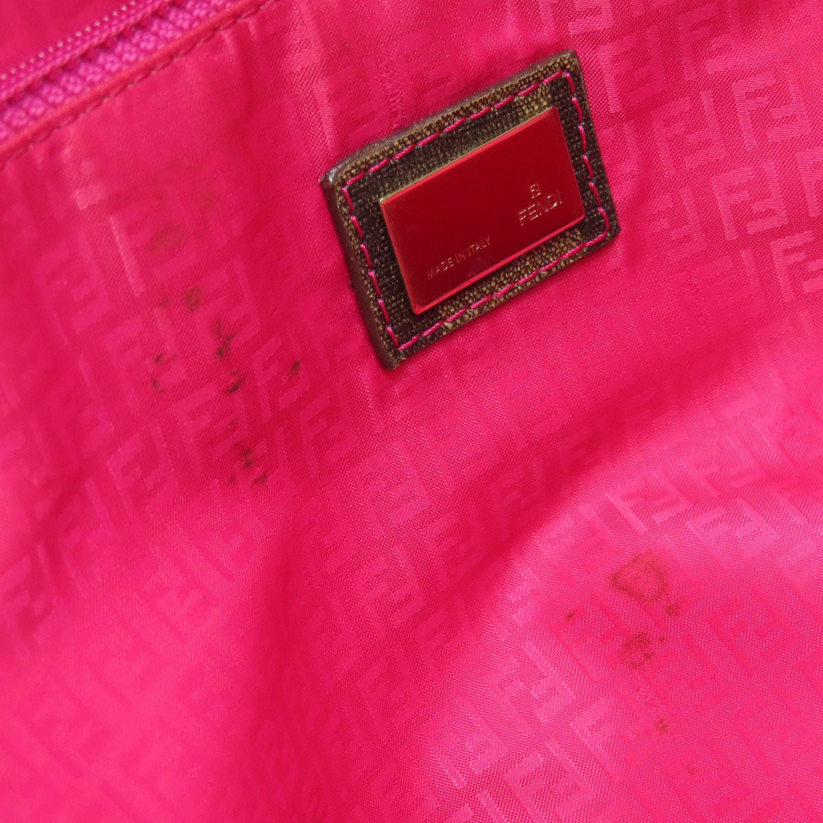FENDI フェンディ ズッカ柄 トートバッグ レザー レディース 中古