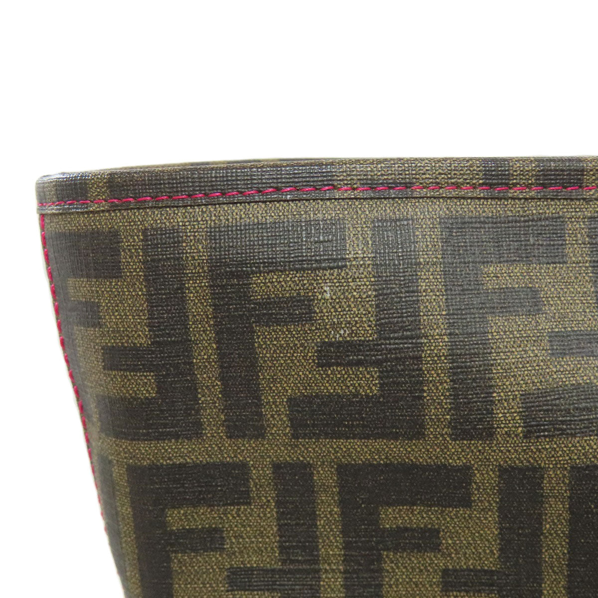 FENDI フェンディ ズッカ柄 トートバッグ レザー レディース 中古