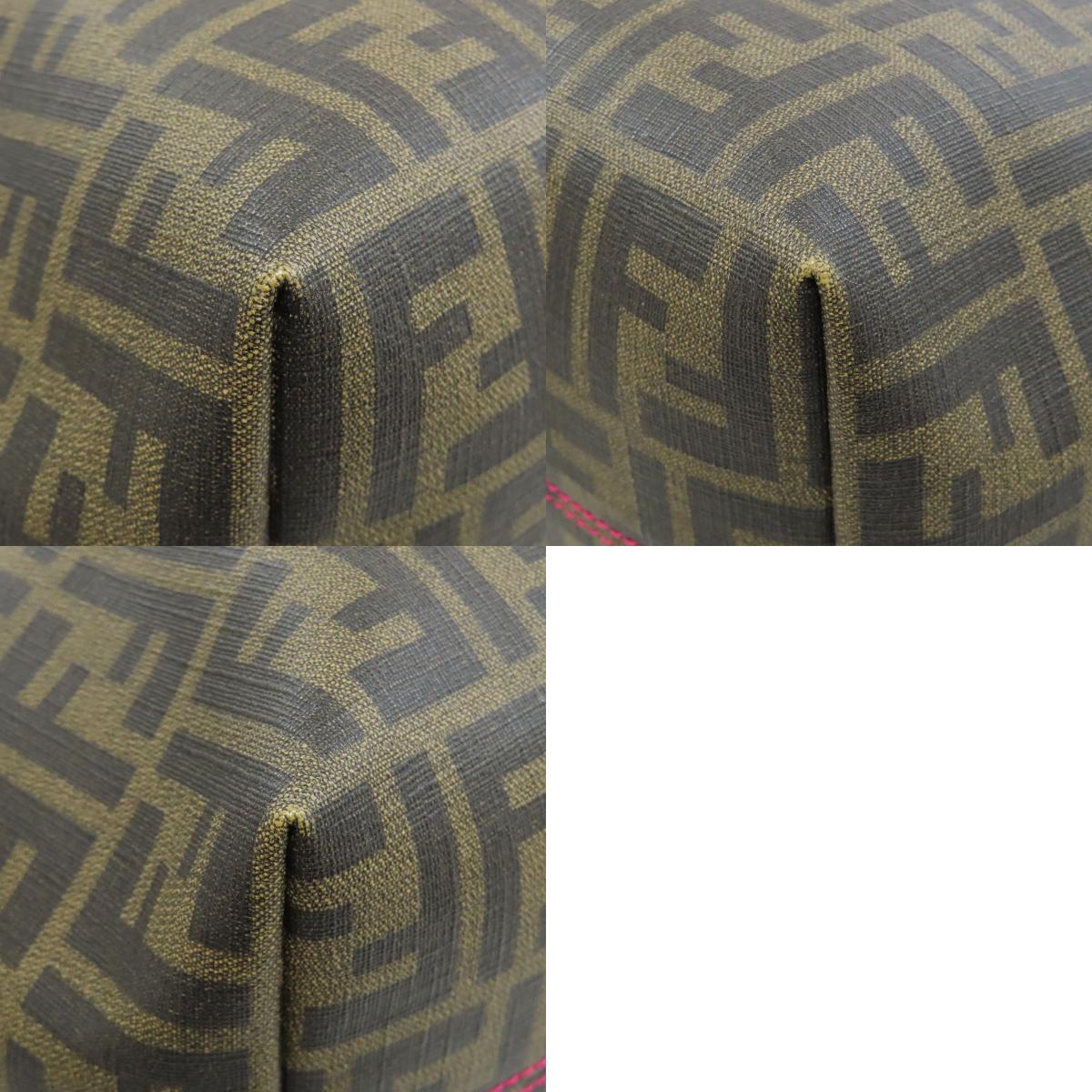 FENDI フェンディ ズッカ柄 トートバッグ レザー レディース 中古