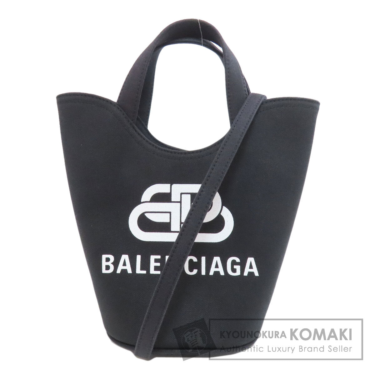 BALENCIAGA バレンシアガ 619979 バケット 2WAY ハンドバッグ キャンバス レディース 中古