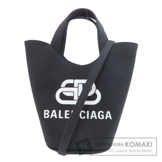 BALENCIAGA バレンシアガ 619979 バケット 2WAY ハンドバッグ キャンバス レディース 中古