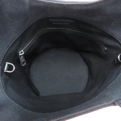 BALENCIAGA バレンシアガ 619979 バケット 2WAY ハンドバッグ キャンバス レディース 中古