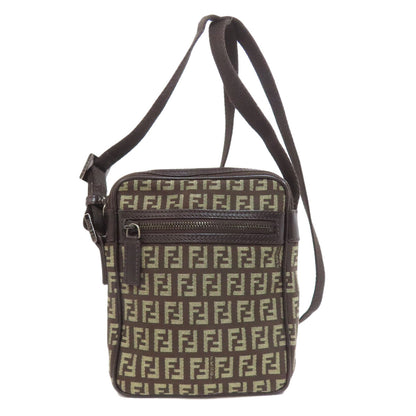FENDI フェンディ ズッカ柄 ショルダーバッグ キャンバス レディース 中古