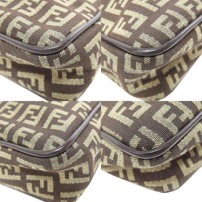 FENDI フェンディ ズッカ柄 ショルダーバッグ キャンバス レディース 中古