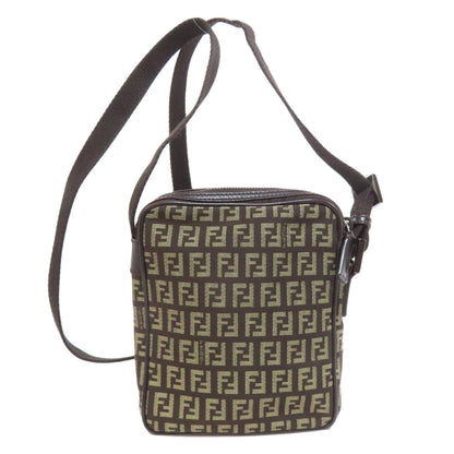 FENDI フェンディ ズッカ柄 ショルダーバッグ キャンバス レディース 中古